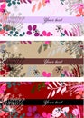 Floral tag set Royalty Free Stock Photo