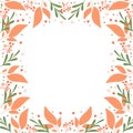 Floral template. Design banner with flowers. Vector card for greeting card, sale,offer,promotion