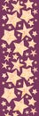 Floral Textured Christmas Stars Vertical Seamless