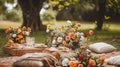 Floral Themed Picnic Setup