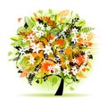 Floral tree beautiful Royalty Free Stock Photo