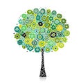 Floral tree for your design Royalty Free Stock Photo