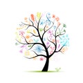 Floral tree for your design Royalty Free Stock Photo