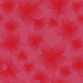 Floral tropic desin seamless pattern. Red frangipani flowers on pink background.