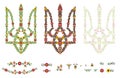 Floral Ukrainian trident