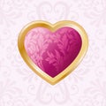 Floral Valentine love heart Royalty Free Stock Photo