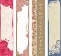 Floral Valentine's day banners Royalty Free Stock Photo