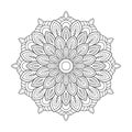 Floral Vector abstract mandala pattern design for coloring book page Royalty Free Stock Photo