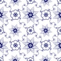 Floral vector background blue and white.