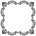 Floral Vector Fine Frame Royalty Free Stock Photo