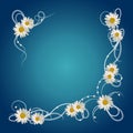 Floral vector frame. Royalty Free Stock Photo