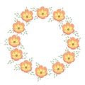 Floral vector frame