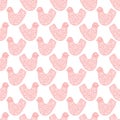 Floral vector seamless pattern with birds. Retro vintage valentine scandinavian style design with spring flowers, birds Royalty Free Stock Photo