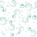 Floral vector seamless pattern. Hand drawn texture