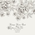 Floral Vector Vintage Invitation Card