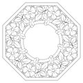 Floral Victorian Frame with Octagonal Geometry