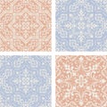 Floral Victorian Seamless Background. Royalty Free Stock Photo