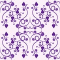 Floral vine grape violet seamless pattern Royalty Free Stock Photo