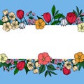 Floral vintage banner.