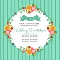 Floral vintage invitation Royalty Free Stock Photo