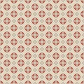 Floral vintage pattern. Vector ornament with small beige, brown, red shapes Royalty Free Stock Photo