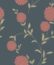 Floral vintage seamless pattern