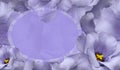 Floral violet background. Flowers  and petals of purple roses. Place for text. Close-up. Royalty Free Stock Photo