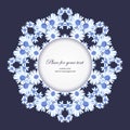 Floral watercolor texture pattern with blue flowers Royalty Free Stock Photo