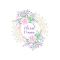 Floral frame with floral watercolor and elegant concept