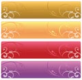Floral Web banners Royalty Free Stock Photo