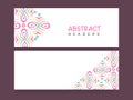 Floral website header or banner set. Royalty Free Stock Photo