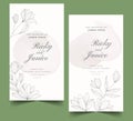 floral wedding banners template vector design illustration