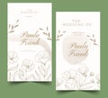 floral wedding banners template vector design illustration