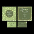 Green Floral wedding Invitation card Royalty Free Stock Photo