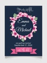 Floral wedding invitation elegant card template Royalty Free Stock Photo