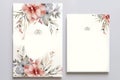 Floral Wedding Invitation elegant invite, thank you, rsvp card Royalty Free Stock Photo