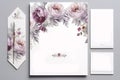 Floral Wedding Invitation elegant invite, thank you, rsvp card Royalty Free Stock Photo