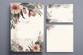 Floral Wedding Invitation elegant invite, thank you, rsvp card Royalty Free Stock Photo