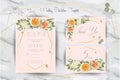 Floral Wedding Invitation elegant invite, thank you, rsvp, Save the Date, Bridal Shower card Royalty Free Stock Photo