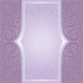 Floral wedding violet vector background invitation mandala design with silver copy space
