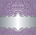 Floral wedding violet vector background design