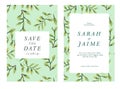 Floral weeding invitation vector illustration