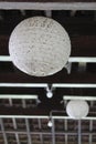 Floral white hanging paper lantern.