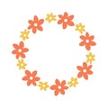 Floral wreath with cute tiny daisies