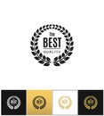 Floral wreath logo best design label vector icon