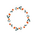 Floral wreath vector Royalty Free Stock Photo