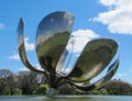 Floralis Generica. Buenos Aires, Argentina. Royalty Free Stock Photo