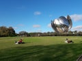 Floralis Generica Buenos Aires Argentina steel flower sculpture Royalty Free Stock Photo
