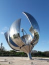 Floralis Generica Buenos Aires Argentina steel flower sculpture Royalty Free Stock Photo