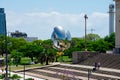 Floralis Generica sculpture United Nations Square Royalty Free Stock Photo